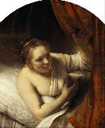 REMBRANDT Harmenszoon van Rijn A young Woman in Bed 9mk33) china oil painting reproduction